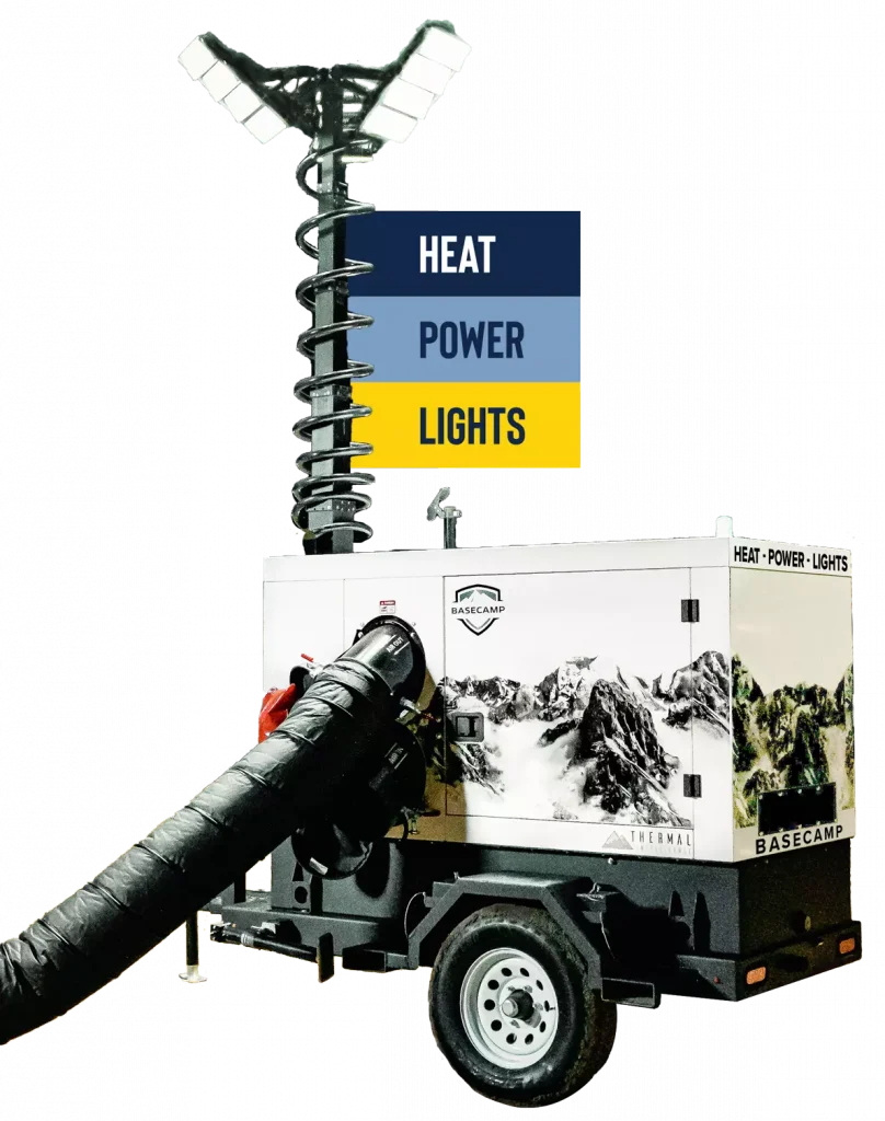 Basecamp industrial smart heater light tower and generator
